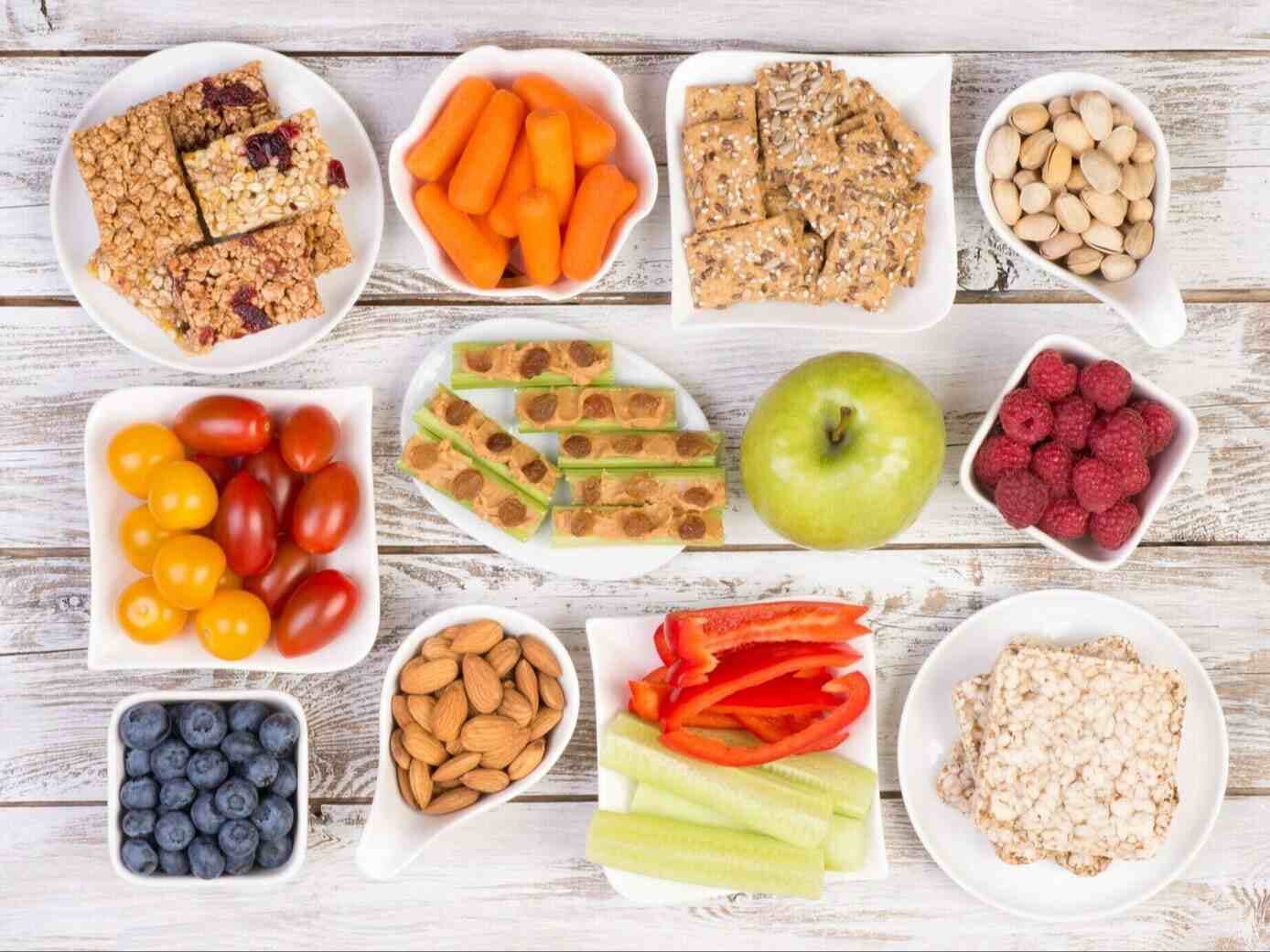 How many calories should a normal snack contain for weight control ?